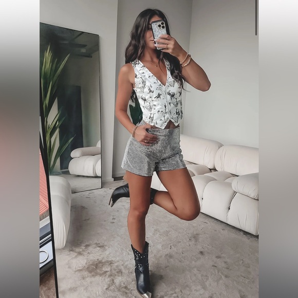 Free People Tops - TRUE TO IT WESTERN COWBOY PRINT TOP